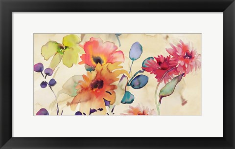 Framed Floral Fireworks Print