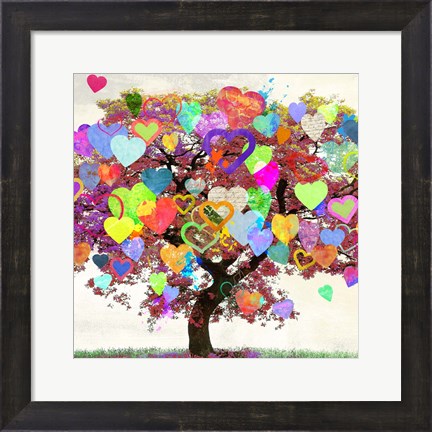 Framed Tree of Love (detail) Print
