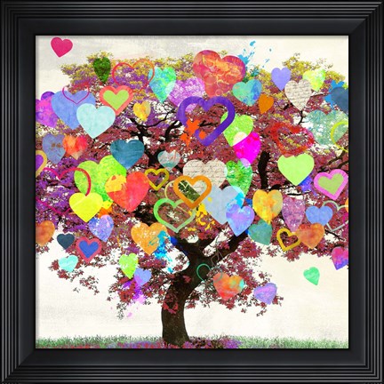Framed Tree of Love (detail) Print