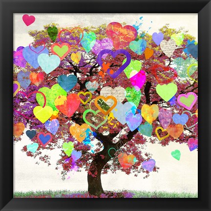 Framed Tree of Love (detail) Print