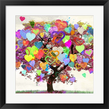 Framed Tree of Love (detail) Print