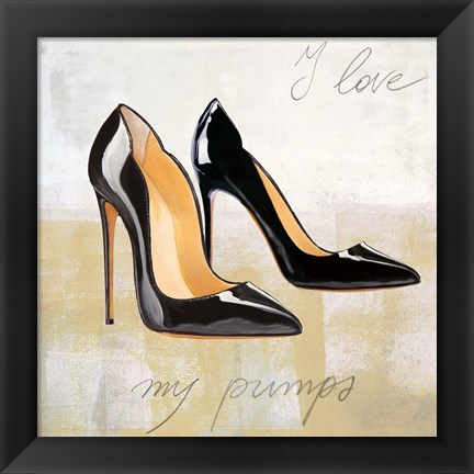 Framed I Love my Pumps Print