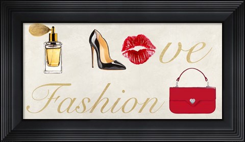 Framed I Love Fashion Print