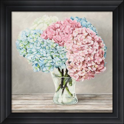 Framed Fleurs et Vases Blanc II Print