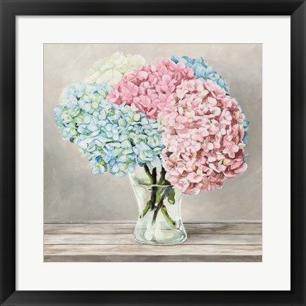 Framed Fleurs et Vases Blanc II Print