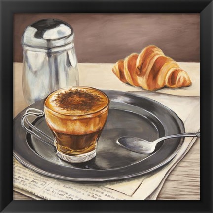 Framed Espresso &amp; News Print