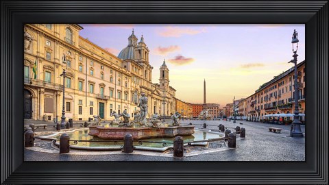 Framed Piazza Navona, Roma Print