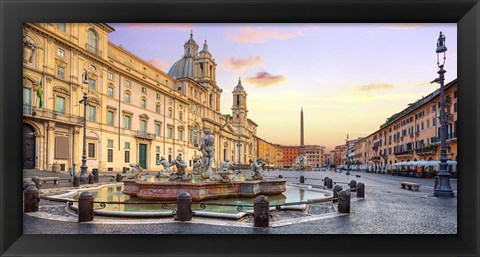 Framed Piazza Navona, Roma Print