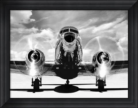 Framed Airplaine Taking Off Print