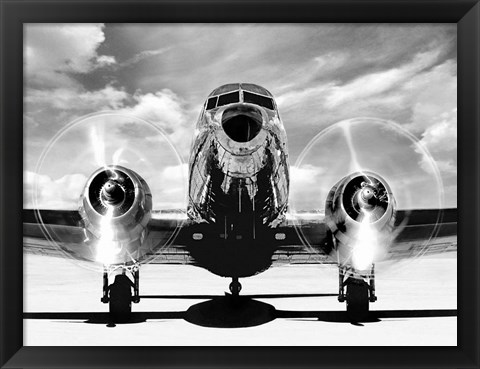 Framed Airplaine Taking Off Print