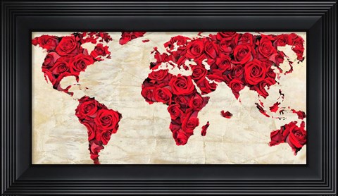 Framed World for Lovers Print