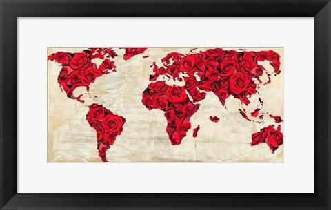 Framed World for Lovers Print