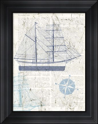Framed Classic Sailing I Print
