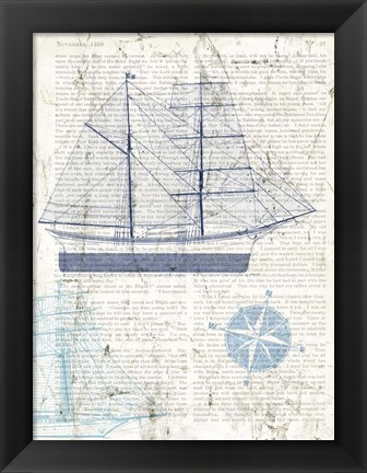 Framed Classic Sailing I Print