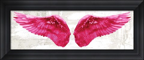 Framed Angel Wings (Pink) Print