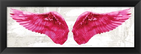 Framed Angel Wings (Pink) Print