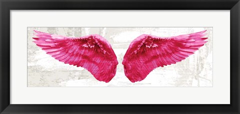 Framed Angel Wings (Pink) Print