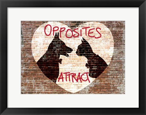 Framed Opposites attract Print