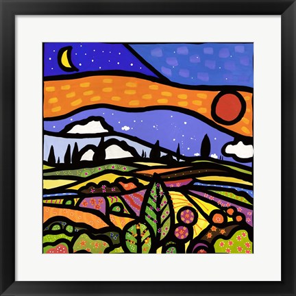 Framed Tramonto in Collina Print