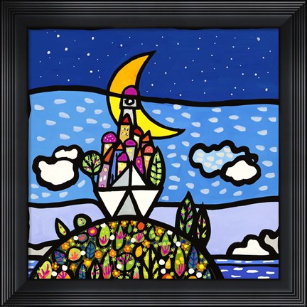 Framed Barca sulla Collina Print