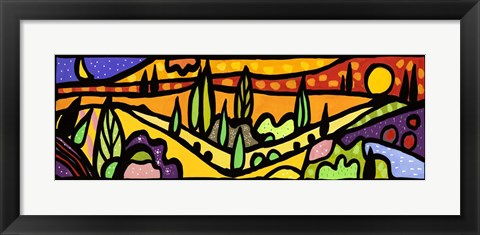 Framed Vallata al Tramonto Print