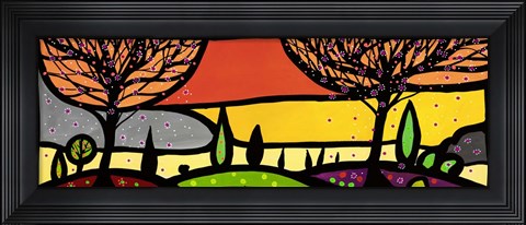 Framed L&#39;autunno sulle Colline Print