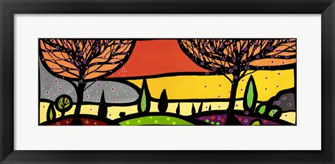 Framed L&#39;autunno sulle Colline Print