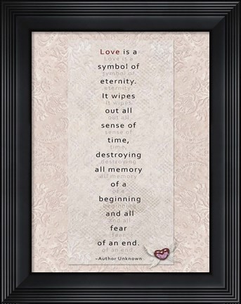 Framed Love Symbol Print