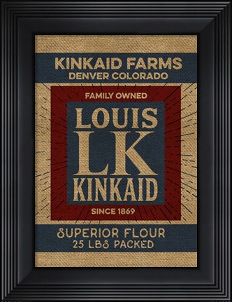 Framed Flour Sack Kinkaid Print