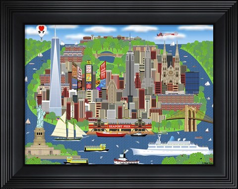 Framed Dream Of New York Print