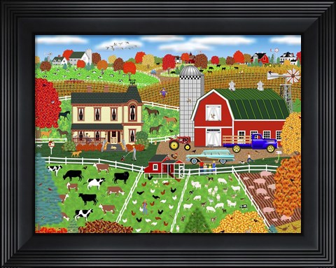 Framed Perfect Day On The Farm Print