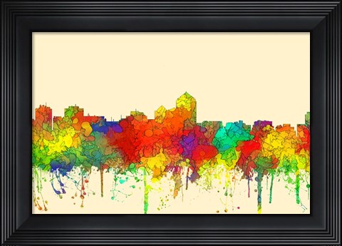 Framed Albuquerque New Mexico Skyline-SG Print