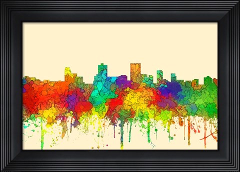 Framed Anchorage Alaska Skyline-SG Print