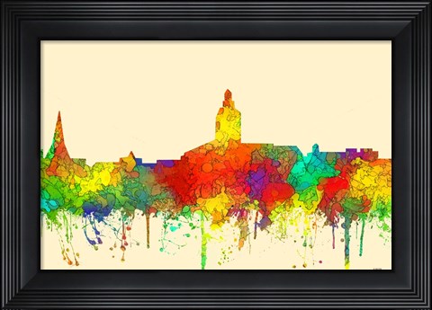 Framed Annapolis Maryland Skyline-SG Print