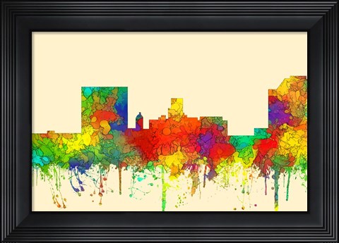 Framed Augusta Georgia Skyline-SG Print