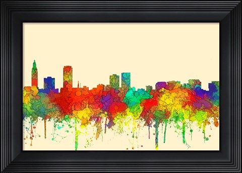 Framed Baton Rouge Louisiana Skyline-SG Print