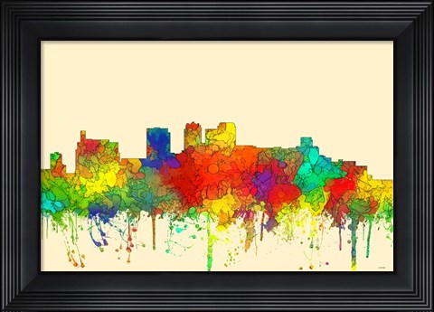 Framed Birmingham Alabama Skyline-SG Print
