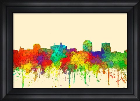 Framed Colorado Springs Colorado Skyline-SG Print
