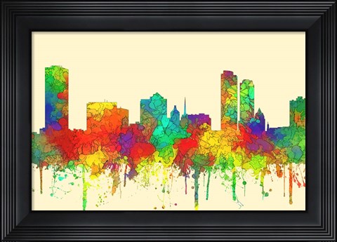 Framed Milwaukee Wisconsin Skyline-SG Print