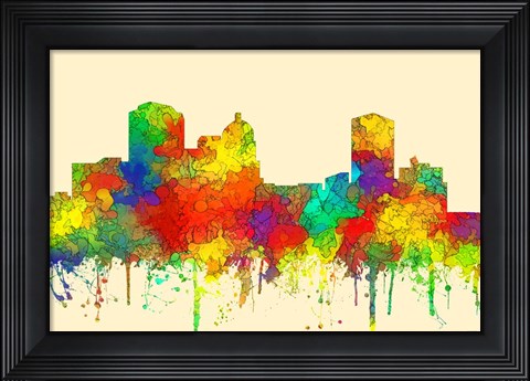 Framed Montgomery Alabama Skyline-SG Print