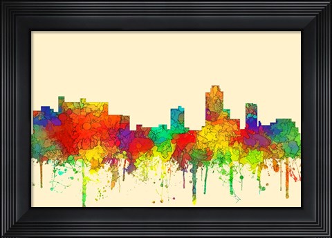 Framed New Brunswick New Jersey Skyline-SG Print