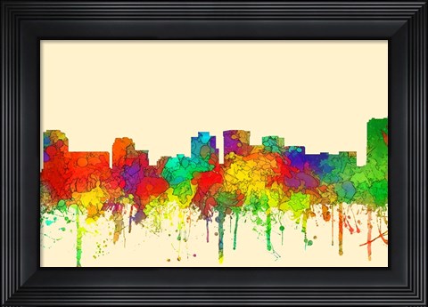 Framed Norfolk Virginia Skyline-SG Print