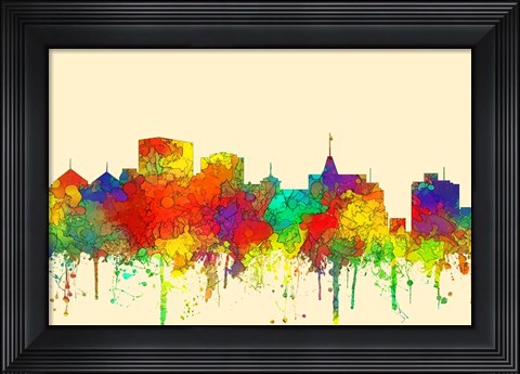 Framed Oakland California Skyline-SG Print