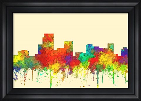 Framed Parsippany New Jersey Skyline-SG Print