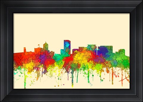 Framed Portland Oregon Skyline-SG Print