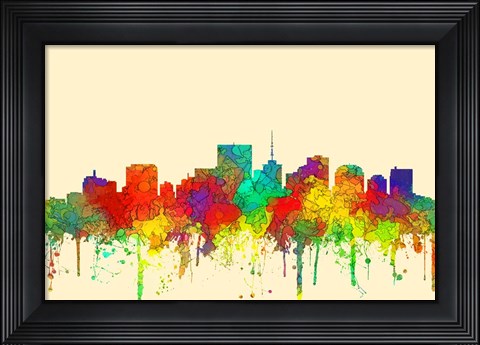 Framed Richmond Virginia Skyline-SG Print