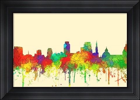Framed Sacramento California Skyline-SG Print