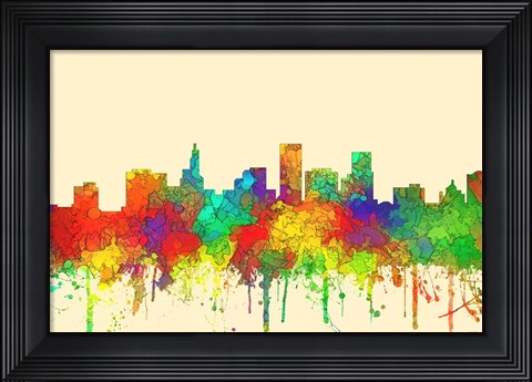 Framed St Paul Minnesota Skyline-SG Print