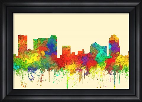 Framed St Petersburg Florida Skyline-SG Print