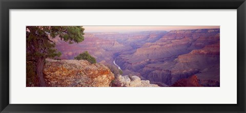 Framed Aerial view of a Valley, Mohave Point, Grand Canyon National Park, Arizona Print